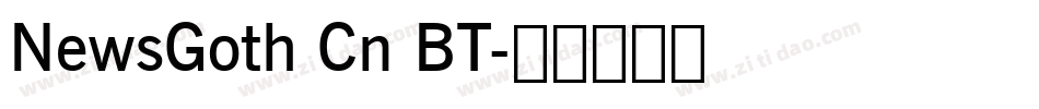 NewsGoth Cn BT字体转换